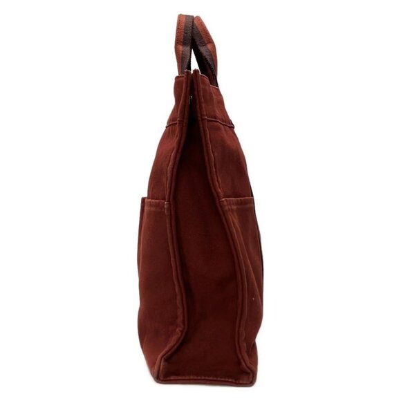 Auth HERMES Fourre Tout Tote PM - Red Canvas Tote Bag - Picture 4 of 11